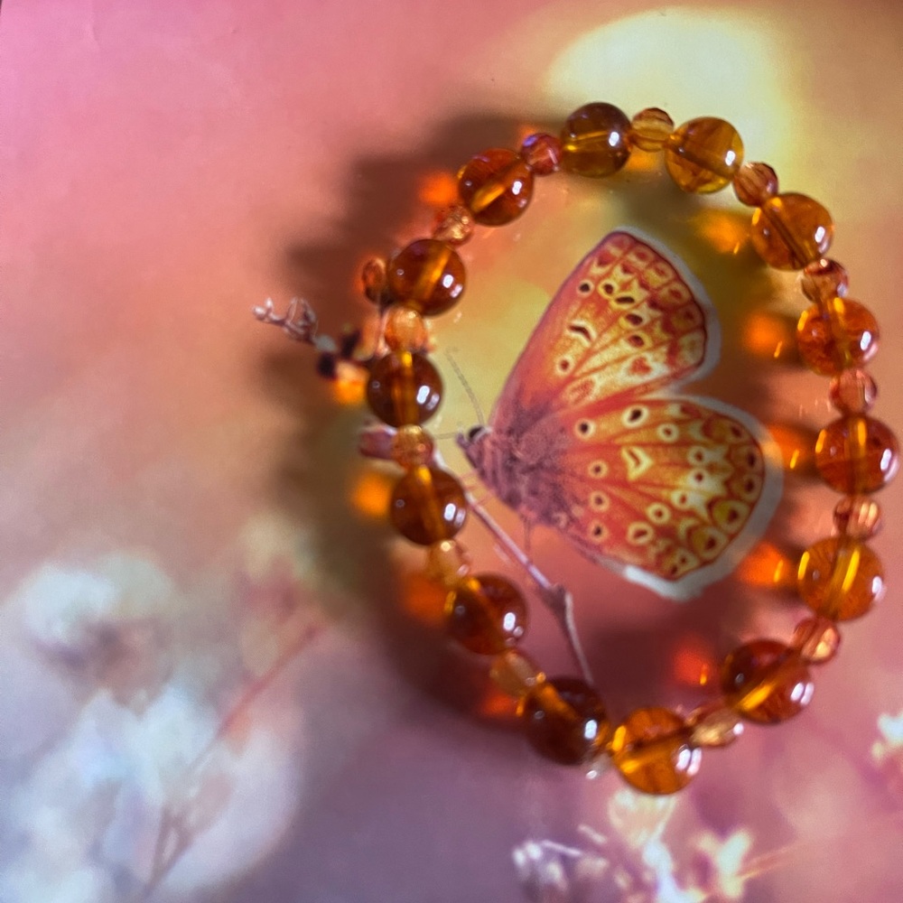 Amber Beaded Bracelet
